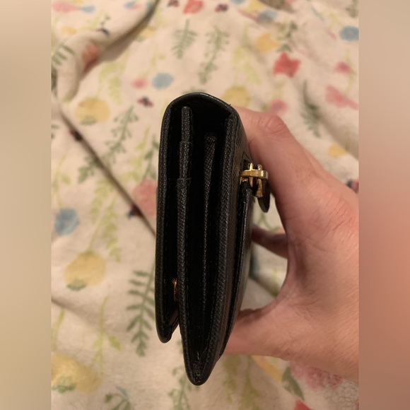 🔥 Authentic Prada Black Saffiano Leather Bow Continental Wallet🔥 - Picture 3 of 11